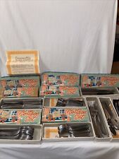 Vintage MCM Meriden Cutlery Cottage Set Stainless Steel Flatware 132 Pieces picture