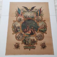 OUR TOTEM / Original 1888 Improved Order of Red Men LITHOGRAPH Print in COLOR picture