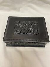 Boma of Canada Black Carved Composite Trinket Box picture