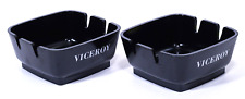 Lot of 2 Vintage Viceroy Filter Cigarettes Advertising Ashtray Made in USA picture