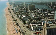 Postcard FL Fort Lauderdale Aerial View South 1983 Chrome Vintage PC H4305 picture
