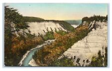 Postcard High Banks at Great Bend, Letchworth State Park NY hand-colored Y69 picture