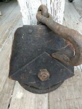 Rare Antique  ALL METAL Pulley picture