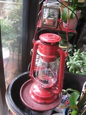 Vintage Red 12.5” Kerosene Hurricane Lantern Lamp Camping Lantern picture