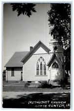 c1930's View Of Methodist Church State Center Iowa IA RPPC Photo Postcard picture