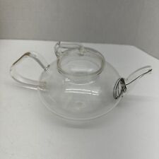 TupperLiving by Tupperware Clear glass Tea Pot W/ Coil Strainer 57468  AS IS picture