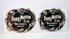 Pair of 3 Inch Ford Motor Co. Vintage Style DECALS, Vinyl STICKERS picture