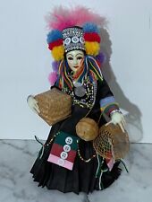 BEAUTIFUL NORTHERN THAILAND LONG NECK TRIBE HANDMADE FEMALE FIGURE DOLL picture