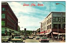 4th Street Looking North Sioux City Iowa IA Woolworth's Cars c1960s Postcard picture