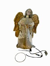 Vintage 1997 Holiday Creations 2’ Angel “Noel” Golden Dress Animated w/Light picture