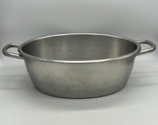 VTG Vollrath Co Oval Basin 18x12x5  Stainless Steel US Navy U.S.N. Ship’s Galley picture