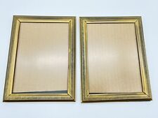 Pair Vintage Gold Picture Frames 8x6” Art Nouveau Scroll Design MCM picture