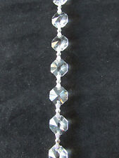 65 feet AAA CUT CRYSTAL 30 % LEAD CHANDELIER CHAIN PRISM SILVER picture