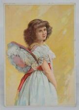 Antique Soapine Victorian Trade Card Angelic Girl picture