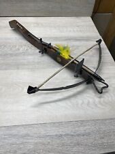 Vintage Medieval Style Wooden Crossbow Iron Bow Castle Medallion picture