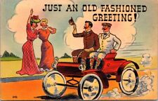 1948 Just An Old Fashioned Greeting  Vintage Chrome Postcard 646 picture