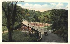 1933 Gassetts,VT New Bridge Windsor County Vermont Antique Postcard 1c stamp picture