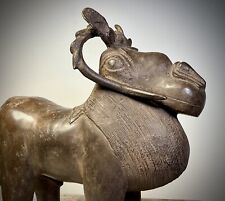Benin Bronze Ram. Excellent Quality. Lost Wax Casting. 20th C. 13”Long. 6.17 Kg. picture