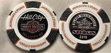 Hill City Harley-Davidson® in Hill City, SD 2018 Collector Poker Chip White/Blck picture