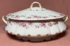 Antique CH Field Haviland Limoges Soup Tureen Pink Roses See Photos Read picture