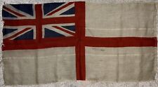 An Antique Wool/Linen Weave Naval White Ensign British Flag Ship Or Boat Cyprus picture
