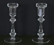 Waterford CURRAGHMORE Pair of CANDLESTICKS Crystal Glass Candle Holders Marked picture