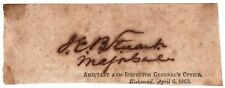 J.E.B. Stuart - Ink Signature - LOA from His Wife - re/ Impressment of Slaves picture