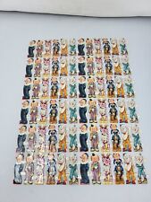 Vintage Uncut Sheet of Paper Die-Cut Clowns -Made in England -MP814 picture