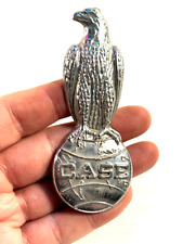 vtg Antique Case Implement Tractor Plow Eagle on Earth logo emblem tag picture