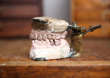 Antique Brass Denture Articulator Dental Teeth Dentist Medical Tool Oddity mold picture