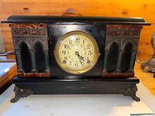 Antique Sessions Clock Co. Mantle Clock Piece Key Wind & Pendulum Cathedral Gong picture