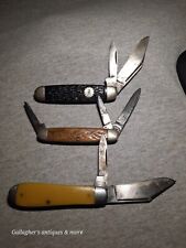 #18 Lot Of 3 Vintage Early Pal Cutlery Co Made in USA Blade  Pocket knives Knife picture