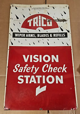 VINTAGE Trico SIGN Wiper Arms Blades refills Cabinet Panel ADVERTISING picture