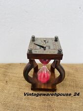 Antique Brass Hourglass Vintage Nautical Gift Both Side Sundial Sand Timer picture