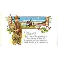 1917 WWI US Army A Glad Christmas Original Postcard TK1-25 picture