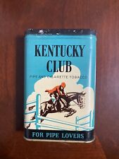 VINTAGE KENTUCKY CLUB PIPE & CIGARETTE TOBACCO TIN BLACK LETTERING picture