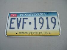 Pennsylvania 2003 WWW.State.Pa.US License Plate EVF 1919 picture
