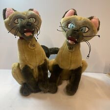 Disney Siamese Cats Si Am Stuffed Plush Set Lady & the Tramp Vintage 10