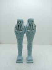 Egyptian Two Ushabti Ancient Statues Antique Rare Pharaonic Unique Egyptian BC picture