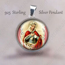 St Elizabeth of Hungary Catholic Sterling 925 Silver Medal Christian Jewelry NEW picture