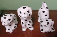 Collectible lot of 3 Dalmatian Puppies Figurines Ceramic picture