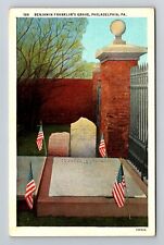 Philadelphia, PA-Pennsylvania, Benjamin Franklin's Grave , Vintage Postcard picture