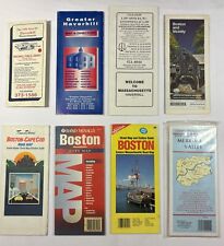 8 1980'S & 1990'S MASSACHUSETTS MAPS ~ BOSTON, CAPE COD, HAVERHILL, MERRIMACK picture