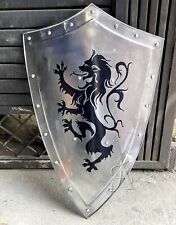 18GA Medieval Steel Armor Shield Knight Templar Shield Replica Halloween Gift picture