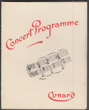 Cunard Line R M S Franconia Concert Programme 8/6 1933 picture