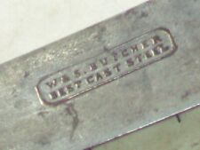 Vintage 1800's W & S. Butcher cast steel butter knife, white handle ? picture