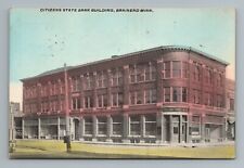 1909 Citizens State Bank Building Brainerd Seward 2c Stamp Minnesota Postcard picture