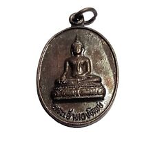 Copper Medal Buddha Amulet Pendant Coin Thai Northern Yantra 1981 Talisman picture