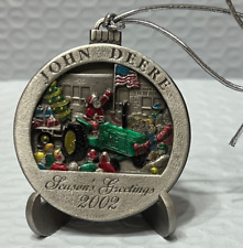 2002 John Deere Pewter Christmas Ornament   -  #108 picture