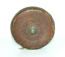 Antique Best Leather Case Weather Fast Measuring Tape 20M JDEAL English Made picture